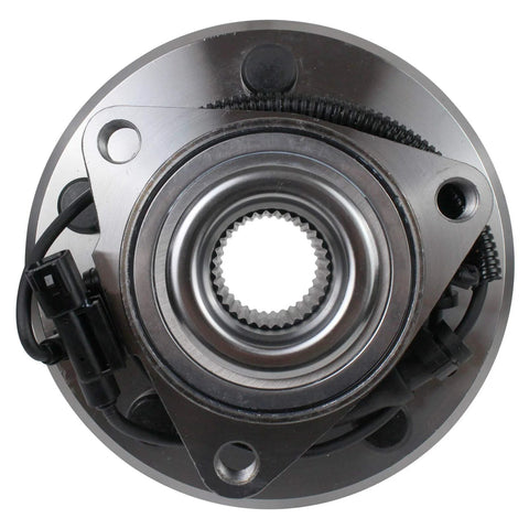 Front view of Front Wheel Hub And Bearing Assembly For 2009 2010 Dodge Ram 1500 And 2011 Ram 1500 With ABS 5 Lug Replacement Wheel Hub