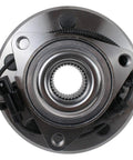 Two Pack Front Wheel Hub Bearing Assembly For Dodge Ram 1500 2009 2010 And 2011 With ABS 5 Lug Ready To Install Premium OEM Style Replacement Heavy Duty Direct Fit For Long Lasting Street And Light Off Road Use front view showing bearing details and 5-lug pattern
