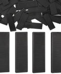 Solid Plastic Shim Set For Leveling And Drywall Applications, 80 Pieces In 3/64 5/64 1/8 And 5/32 Inch Black, Pro Grade
