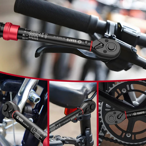 Quarter Inch Drive Torque Wrench With Twenty To Two Hundred Forty Inch Pound Range For Precise Bike Maintenance on bicycle