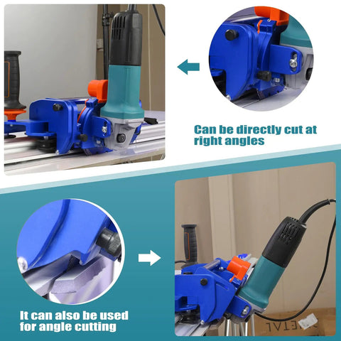Heavy Duty Electric Orbital Angle Grinder Tile Cutter For Large Ceramic Porcelain Tiles Up To 124 Inches, pro-grade cutter on rail