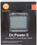 Dr. Power II Automated Power Supply Tester With Oversized LCD For ATX PSUs Reads All Rails Including 12V 5V 3.3V 5VSB And PG Alarms With Built In Output Connectors Nerd Friendly Troubleshooting Supports ATX12V 2.3 Black in packaging.