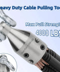 Heavy Duty Penguin Wire Pulling Grip For Electrical Cable Installation, stainless steel with 4000 lbs max pull strength.