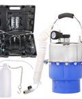 Pneumatic Brake Bleeder Kit With Master Cylinder Adapters For Clutch Fluid Bleeding, Pro Grade Oil Change System, Blue, 2.7 gal
