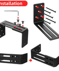 Heavy Duty Door Barricade Brackets 2 Pack U Shaped Security Bar Mounts For Outswing And Inswing Doors Gates 2x4 Pre Drilled Easy Install Rust