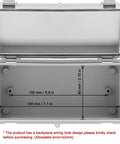 Open IP65 Weatherproof ABS Junction Box With Lock Dustproof Waterproof Electrical Enclosure showing internal measurements