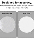 White Reflective Dot Stickers Set High Reflectivity Ball Marker Decals For Golf Simulators Weatherproof Launch Monitor Stickers With flash
