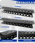 Product size image showing 2 Pack Wall Mounted Screwdriver Organizer Set For Garage And Workshop Heavy Duty Rustproof Aluminum Tool Racks Durable Design Space Saving Storage For Home Workbench.
