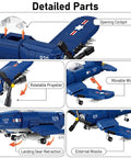 Detailed parts of WW2 Military Airplane Building Kit Featuring F4U Corsair Fighter Jet Model Set with 562 Pieces for teens