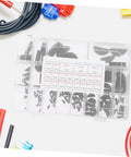 135 Piece Woodruff Key Set Carbon Steel M2 to M10C Half Set Keyway Assortment in box with assorted cables