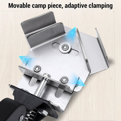 Right Angle Corner Clamp Heavy Duty Stainless Steel 90 Degree Woodworking Clamp with Press Type Handle Close-Up View