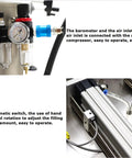No Sweat Desktop Fully Automatic Double Head Paste Filling Machine For Viscous Sauces And Syrups With 10 To 100 Ml Capacity showing controls and magnetic switch.