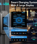 40 Amp Level 2 EV Charger With 25 Ft J1772 Cable On The Go Portable 100 To 240V Charging Station with LCD display and settings