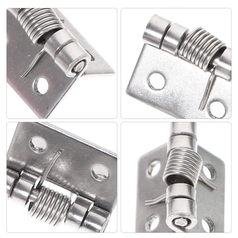 Stainless Steel Self Closing Door Hinges With Built In Heavy Duty Spring 1 Inch Spring Butt Hinges For Cabinet Doors