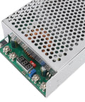 Beefy DC To DC Converter Module With Adjustable Voltage Regulator showing perforated metal casing and circuit board details.