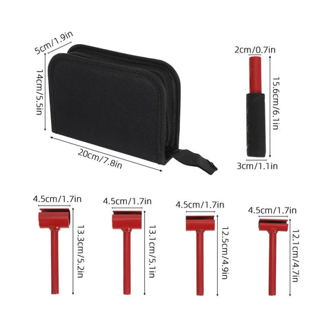 Hinge Gap Adjuster Tool Set With Canvas Pouch 14 19 23 25mm Door Hinge Bender And Repair Kit For Quick And Easy Door Fitting And Perfect Alignment Durable Build For Pros And DIY Projects