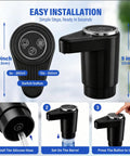 USB C Rechargeable Water Pump For 5 Gallon Jugs With Dual Motors And Silicone Adapter showing installation steps