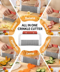 Heavy Duty Crinkle Cutter For Potatoes And Veggies Stainless Steel With Wooden Handle Rust Resistant Wavy Knife Cuts Potatoes