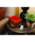 Smart Lighting Pedestal for Pico Remote With Weighted Non Slip Base on corner table with books and plant