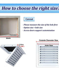 Guidance on choosing size for Heavy Duty Aluminum Louvered Vent For Cabinets Rock Solid Heat Dissipation Access Panel.