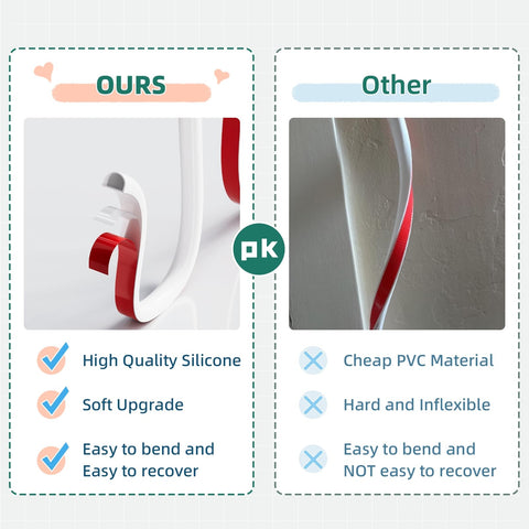Comparison of high-quality silicone cord hider raceway and cheap PVC alternative for cable management.