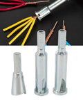 Slick Electric Drill Wire Stripper And Rapid Spiral Twisting Adapter with steel attachments for wire twisting tasks.