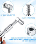 All In One Beefed Up Grease Gun Fittings Accessory Kit With 90 Degree Coupler And Sleeves, Durable Grease Gun Coupler