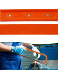Two Pack Magnetic Soft Rubber Jaw Pads For Bench Vise And Drill Press Clamps Nonmarking Cushion Protectors Orange Color