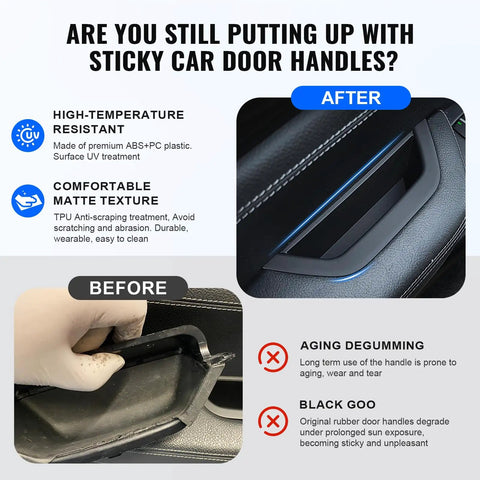 Front Left Door Handle Pull Trim For BMW X3 F25 X4 F26 2010 2017 Driver Side Armrest Cover Black ABS Replacement