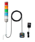 Five Stack LED Andon Tower Lights With Buzzer Red Yellow Green Blue White On Off Flash Modes Control Box Mean Well Industrial Power Adapter
