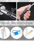 Big Flow Fuel Transfer Kit with Six and a Half Foot Siphon Hose, enlarged caliber gas pump details, extension nozzle and clip