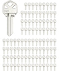 Brass Key Blanks Pack Of 100 For KW1 Kwikset KS1 KWI1 Locks Durable Brass Construction in arranged display