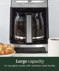 14 Cup PerfecTemp Programmable Coffee Maker With Glass Carafe And 1 4 Cup Setting Brew Strength Control Brew Pause And Over Ice Function In Black Stainless Steel