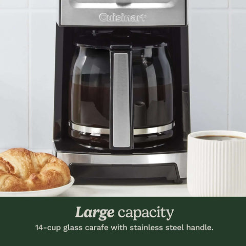 14 Cup PerfecTemp Programmable Coffee Maker With Glass Carafe And 1 4 Cup Setting Brew Strength Control Brew Pause And Over Ice Function In Black Stainless Steel