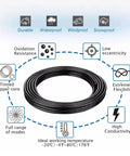 Hardcore Heavy Duty EV Power Wire Silicone Jacket Ultra Flexible Copper Core High Temp Automotive Cable shown coiled with weatherproof features.