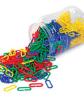 Link N Learn Links Kit For Creative Play And Fine Motor Skills, 500 colorful plastic links in storage bucket