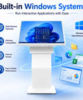 Kickass 43 Inch Windows Touch Screen Kiosk Featuring Smooth Operator Performance And Built In Browser For Retail Self Ordering Pos Terminal Digital Signage Or Mall Directory Booths That Handle Any Task No Sweat with Windows system.