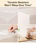 Crystal Clear Acrylic Display Case For Collectibles With Dust Proof Protection Easy Snap Assembly Stackable Design Plastic Base Perfect Showpiece For Wooden Puzzles And Model Kits, corner detail