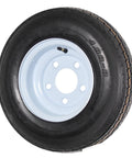 Two Pack Trailer Tire On Rim 480X8 4.80-8 Load Range C 5 Lug White Wheel For Utility Trailers With DOT Approval