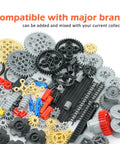 Dope Eco Friendly Car Gear Kit Building Set 2 Pack With Gears Axles Pins Racks Wheels Differentials for DIY Car Projects Compatible With Major Brand Models ABS Material components displayed.