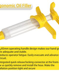 Pro Grade Bicycle Hydraulic Brake Bleed Kit ergonomic oil filler with yellow handle and 85mm grip for stable operation