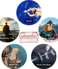 Two Pack Transparent Waterproof Makeup Bag Set With Zippered Cosmetic Pouches For Travel shown with diverse travel uses