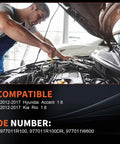 Heavy Duty AC Air Conditioner Compressor With Clutch For Hyundai Accent 2012 To 2017 shown during installation in engine bay.