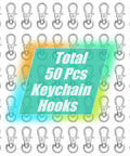 Premium Set Of One Hundred Heavy Duty Metal Swivel Lobster Clasps And Split Key Rings For Diy Lanyards Purses And Jewelry Crafting Hardware That Straight Up Will Never Let Go, 50 metal keychain hooks.