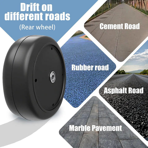 Pair Of Eight Point Six Inch Solid Rubber Front Tires For Kids Go Karts And Ride On Toys 22 Cm Bore One Point Two Cm Upgrade