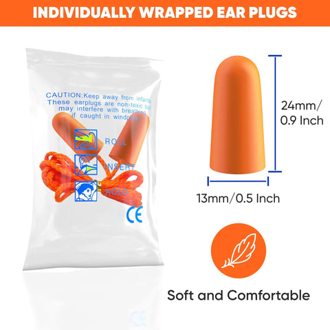 Top Shelf Foam Corded Ear Plugs 100 Pair Bulk Pack Delivers 32Db Blockout Power To Muffle Loud Jobsite Clamor And Snoring While Guarding Your Ears During Shooting Or Lawn Mowing So You Can Chill Out Or Catch Zzzs Tonite