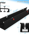 No Drill Under Desk Cable Management Tray With Clamp For Standing Desk 36 Inch Cord Organizer Premium Fabric Wire Management