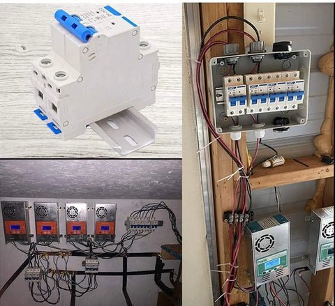 1A Miniature Circuit Breaker For Low Voltage Systems, 230 to 400V, 1 Pole Din Rail Mount DZ47-63 C1, installed on panel