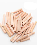 48 Pieces Wood Dowel Pins 5mm By 30mm Fluted Beveled Ends Dowels For Shelf Support And Woodworking Durable Hardwood Pegs