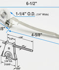 DIY Sliding Screen Door Roller Kit Upper And Lower Nylon 1-1/4 Inch Wheels Concave Edge Adjustable with measurements